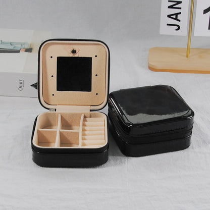 Simple Style Solid Color Pu Leather Jewelry Boxes