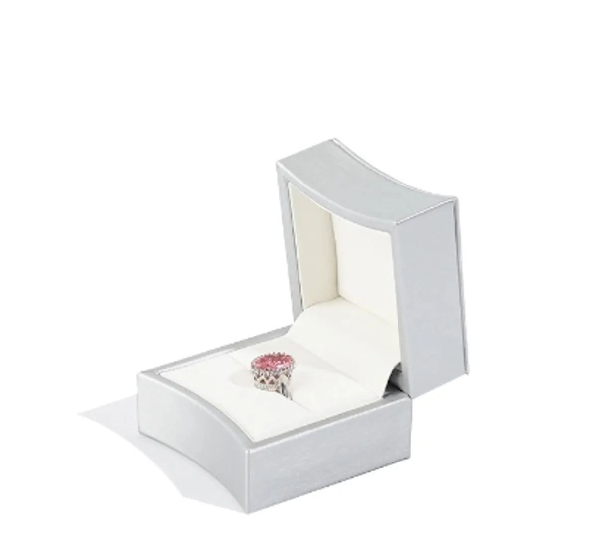 Simple Style Solid Color Pu Leather Jewelry Boxes