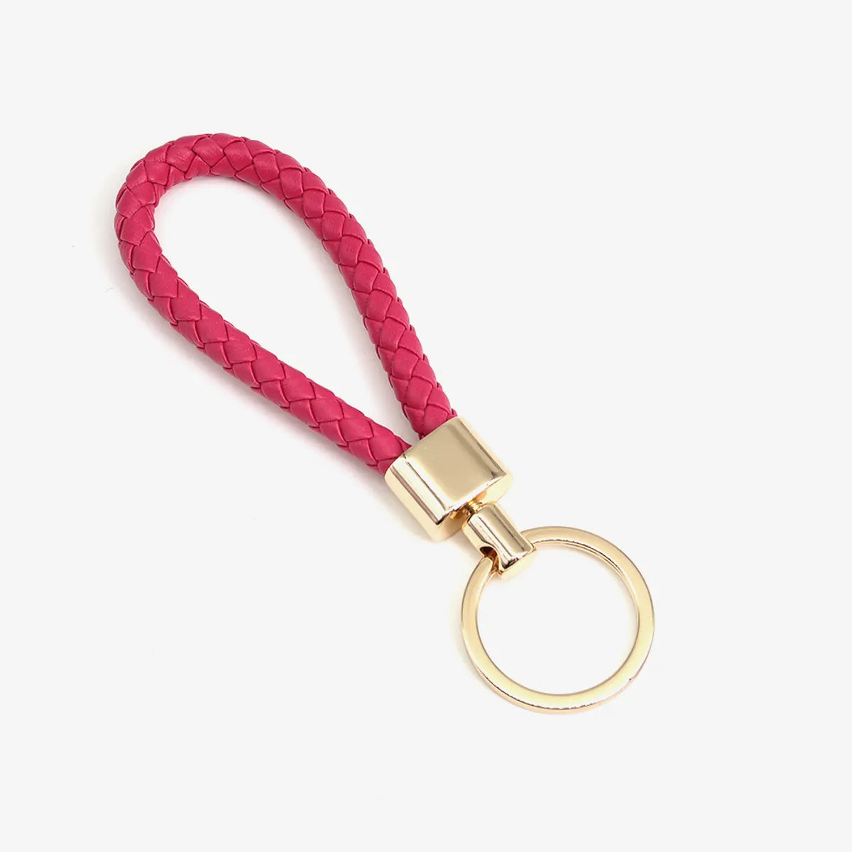 Simple Style Solid Color Pu Leather Unisex Bag Pendant Keychain