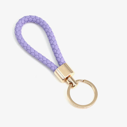 Simple Style Solid Color Pu Leather Unisex Bag Pendant Keychain