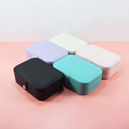 Simple Style Solid Color Pu Leather Wholesale Jewelry Boxes