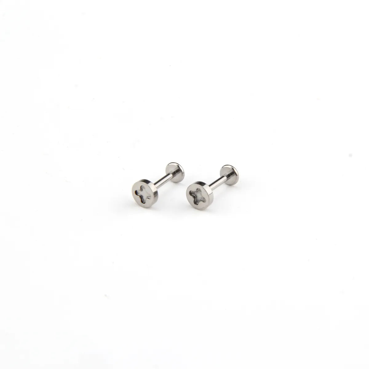 Simple Style Solid Color Pure Titanium Lip Stud In Bulk