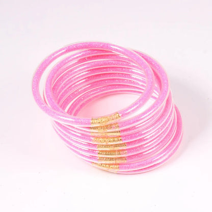 Simple Style Solid Color Pvc Handmade Women'S Wristband