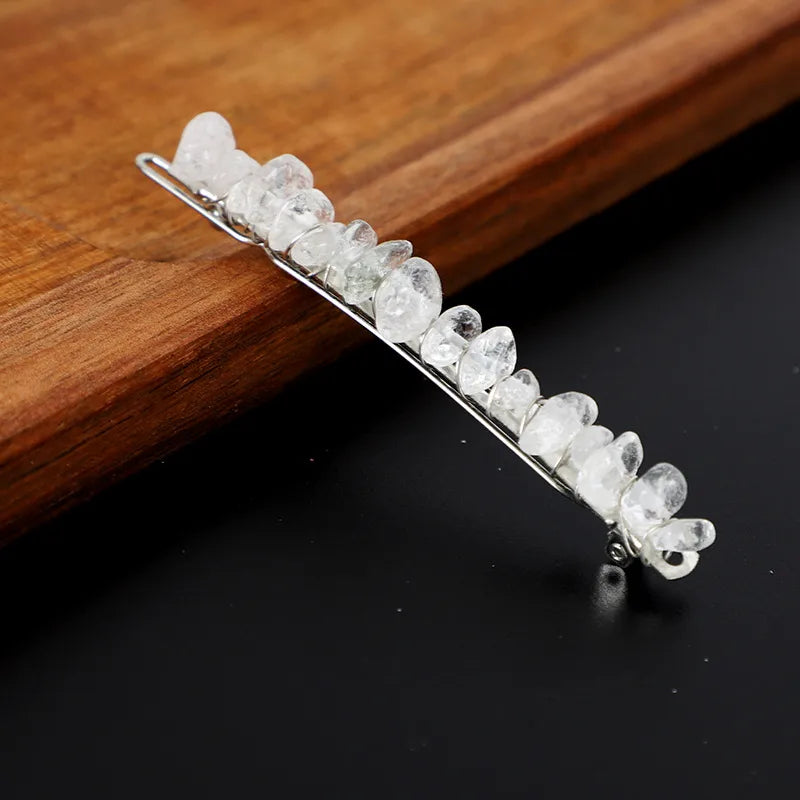 Simple Style Solid Color Rectangle Crystal Hair Clip