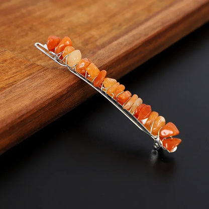 Simple Style Solid Color Rectangle Crystal Hair Clip