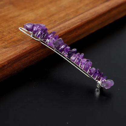 Simple Style Solid Color Rectangle Crystal Hair Clip