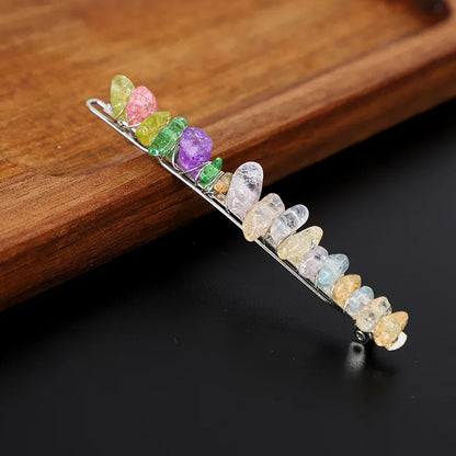 Simple Style Solid Color Rectangle Crystal Hair Clip