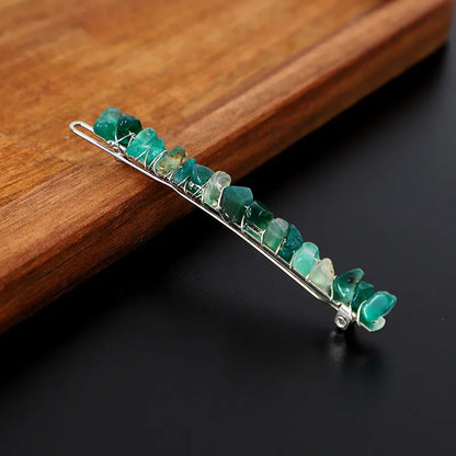 Simple Style Solid Color Rectangle Crystal Hair Clip