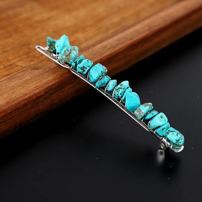 Simple Style Solid Color Rectangle Crystal Hair Clip