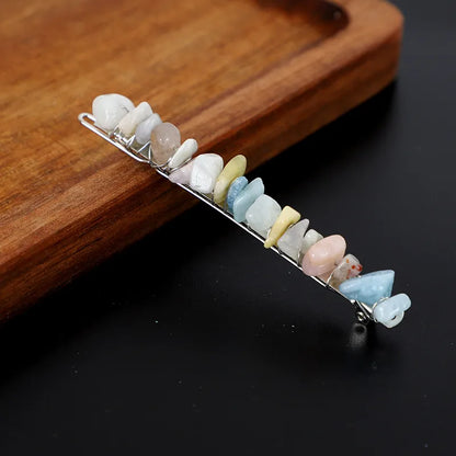 Simple Style Solid Color Rectangle Crystal Hair Clip