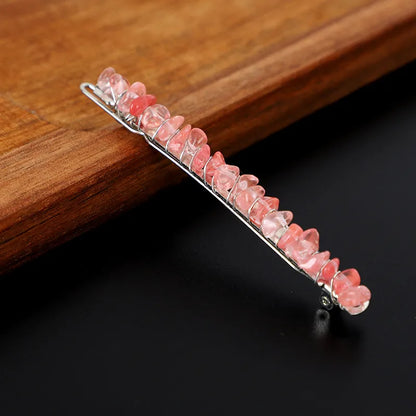 Simple Style Solid Color Rectangle Crystal Hair Clip