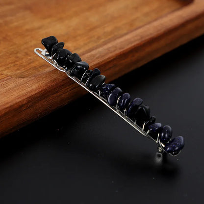 Simple Style Solid Color Rectangle Crystal Hair Clip