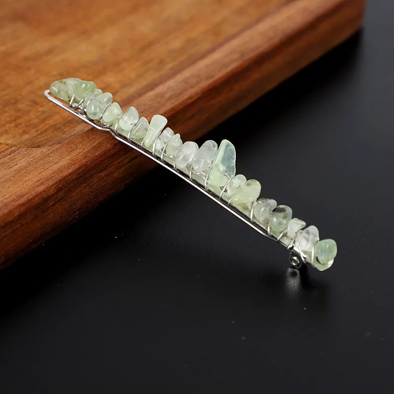 Simple Style Solid Color Rectangle Crystal Hair Clip