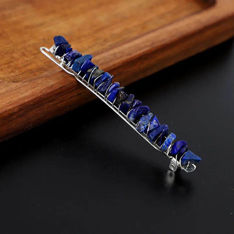 Simple Style Solid Color Rectangle Crystal Hair Clip