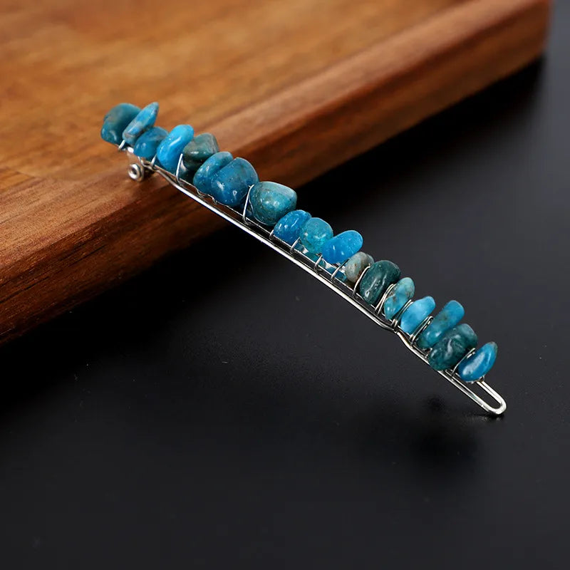 Simple Style Solid Color Rectangle Crystal Hair Clip