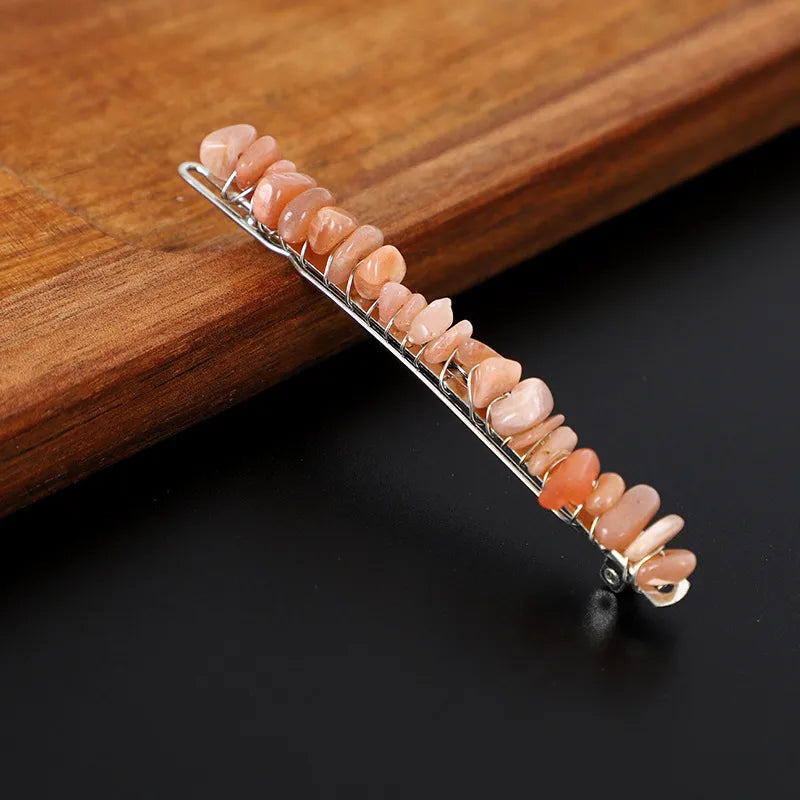 Simple Style Solid Color Rectangle Crystal Hair Clip