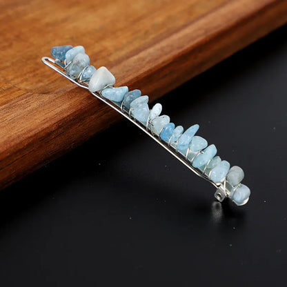 Simple Style Solid Color Rectangle Crystal Hair Clip