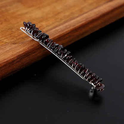 Simple Style Solid Color Rectangle Crystal Hair Clip