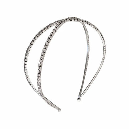 Simple Style Solid Color Rhinestone Plating Hair Band