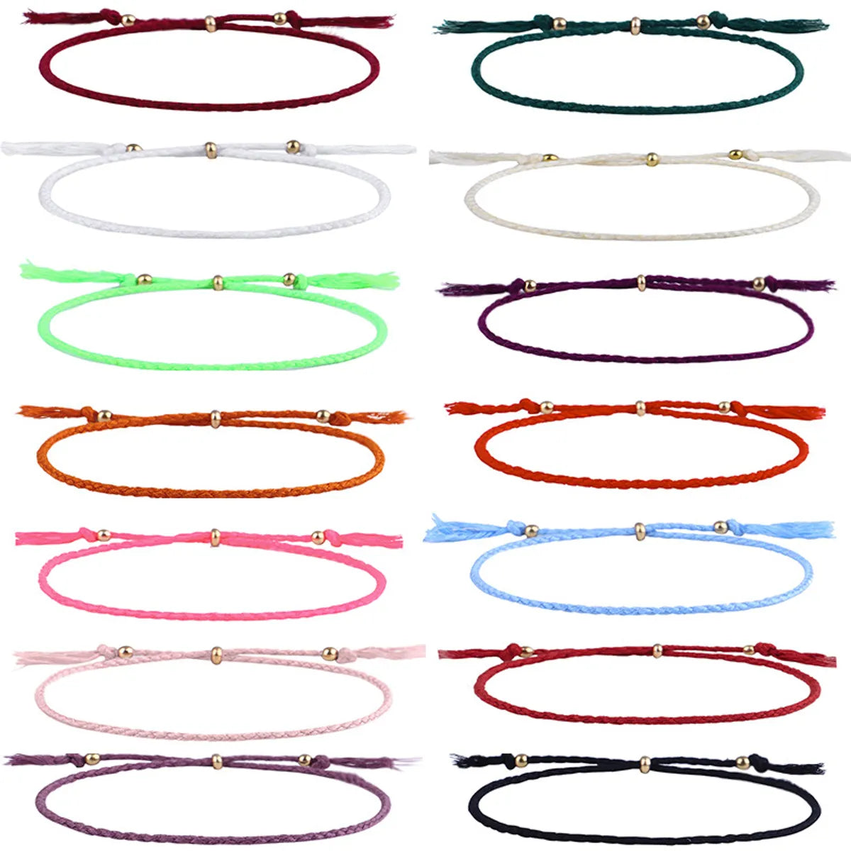 Simple Style Solid Color Rope Braid Women's Bracelets