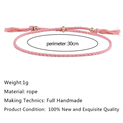 Simple Style Solid Color Rope Braid Women's Bracelets