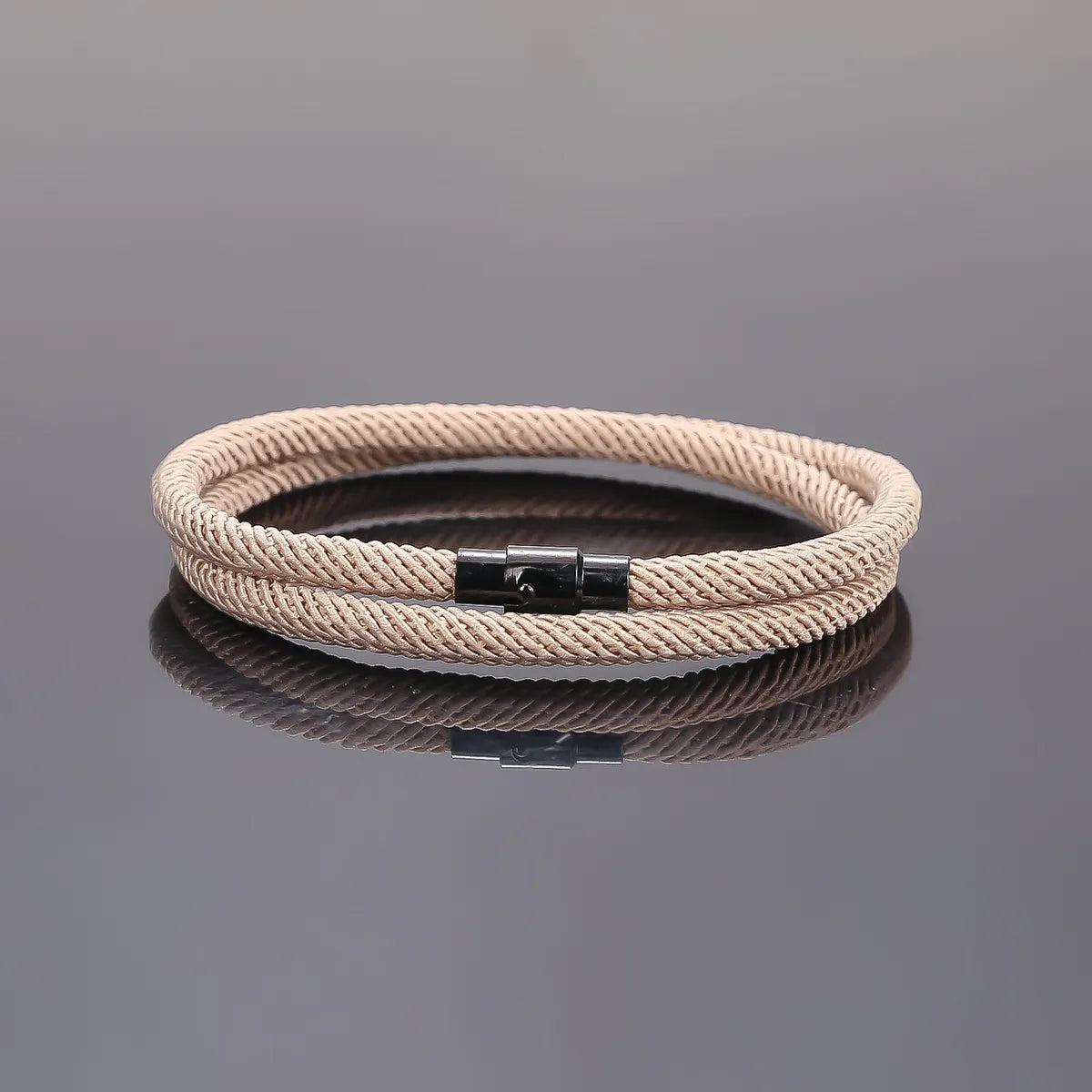 Simple Style Solid Color Rope Copper Handmade Plating Wristband