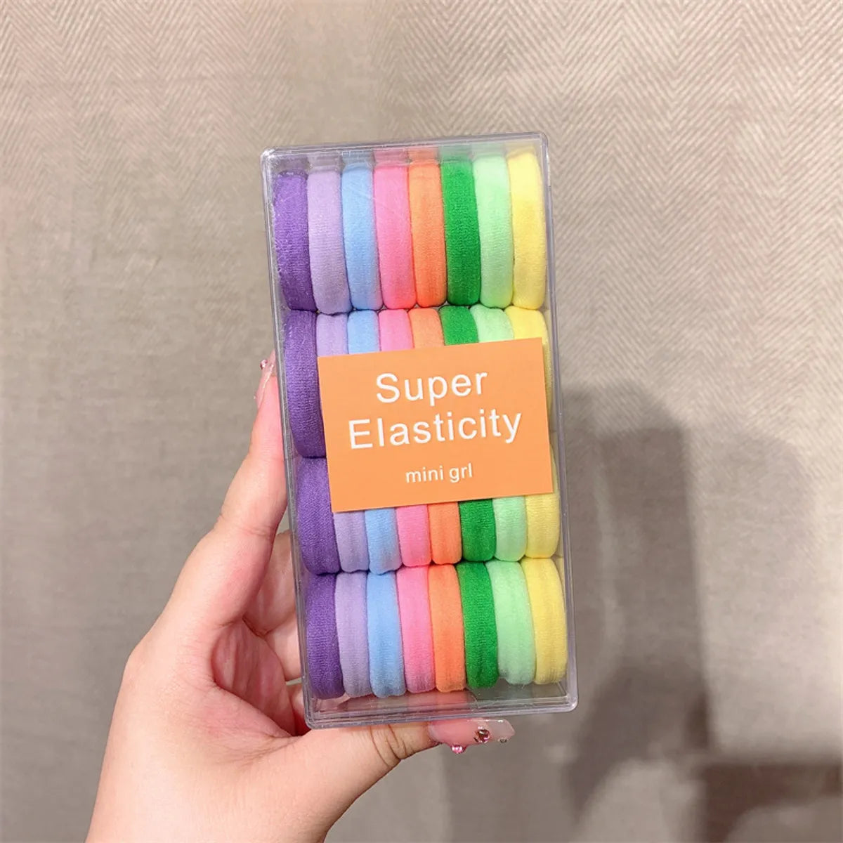 Simple Style Solid Color Rubber Rubber Band