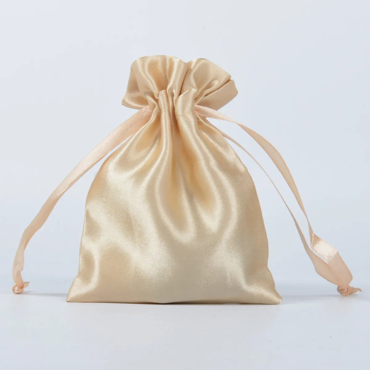 Simple Style Solid Color Satin Drawstring Jewelry Packaging Bags