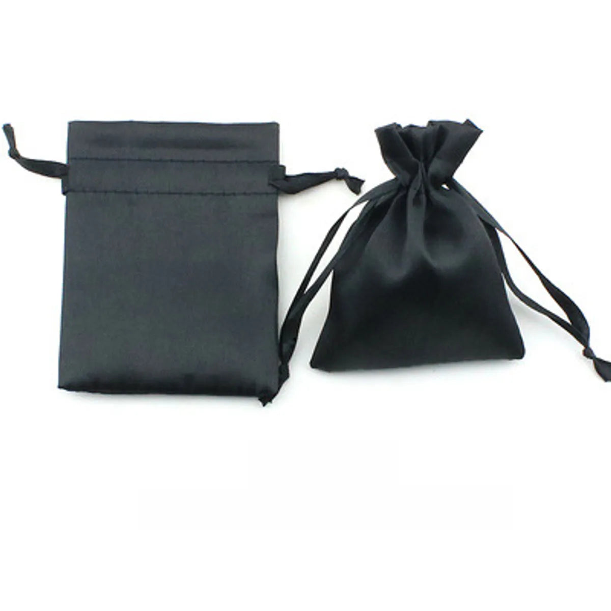 Simple Style Solid Color Satin Drawstring Jewelry Packaging Bags