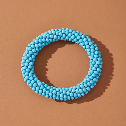 Simple Style Solid Color Seed Bead Wholesale Bangle