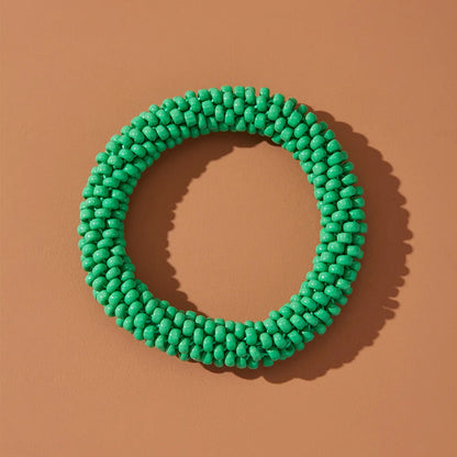 Simple Style Solid Color Seed Bead Wholesale Bangle