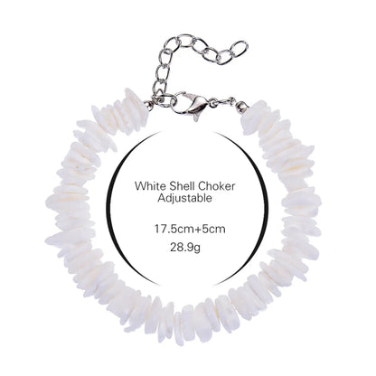 Simple Style Solid Color Shell Beaded Women'S Necklace