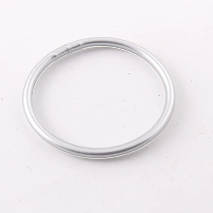 Simple Style Solid Color Silica Gel Women's Buddhist Bangle