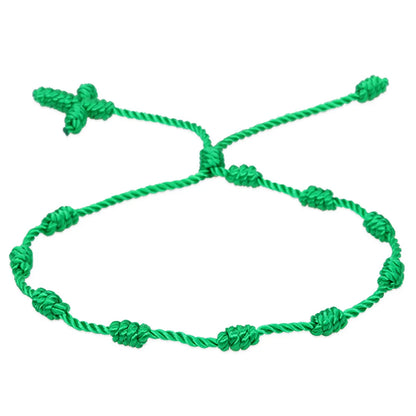 Simple Style Solid Color Silk Thread Braid Unisex Bracelets