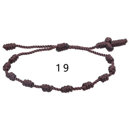 Simple Style Solid Color Silk Thread Braid Unisex Bracelets