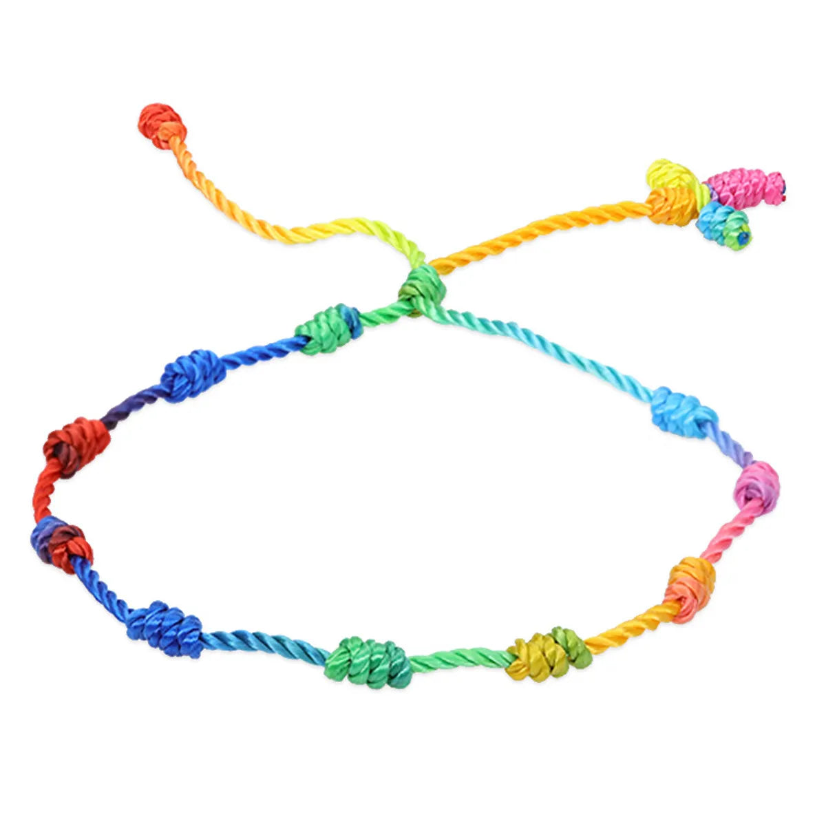 Simple Style Solid Color Silk Thread Braid Unisex Bracelets