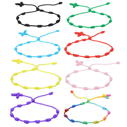 Simple Style Solid Color Silk Thread Braid Unisex Bracelets