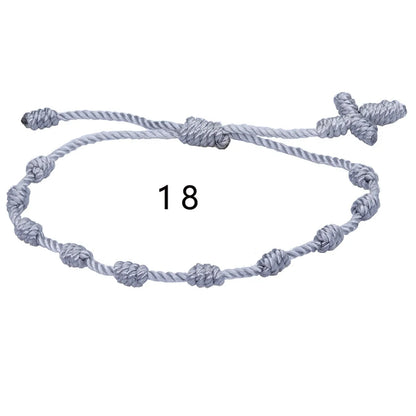 Simple Style Solid Color Silk Thread Braid Unisex Bracelets