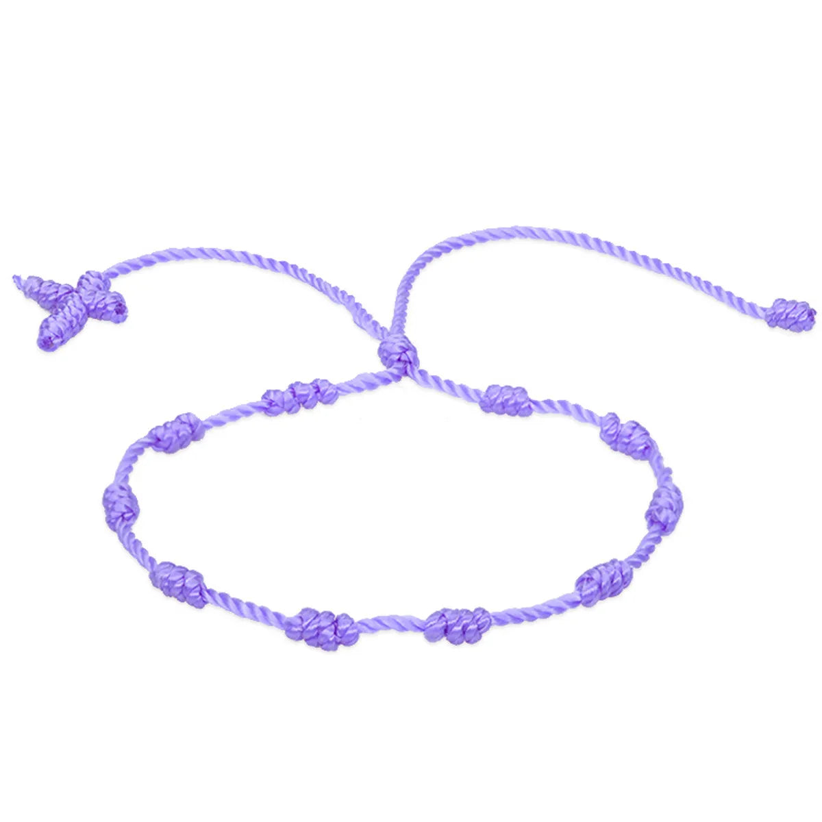 Simple Style Solid Color Silk Thread Braid Unisex Bracelets