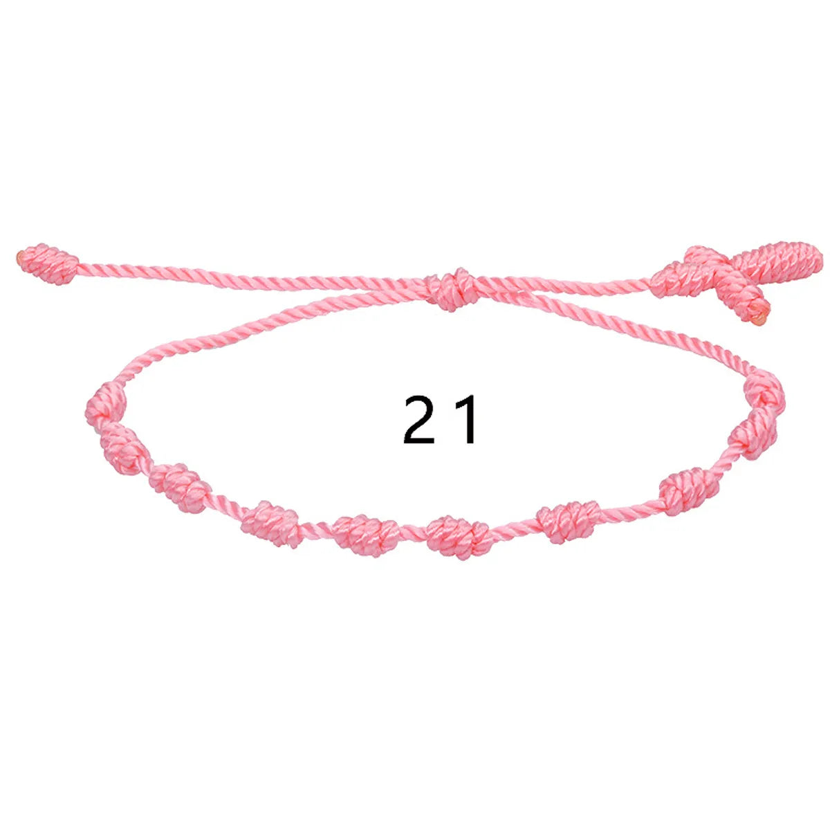 Simple Style Solid Color Silk Thread Braid Unisex Bracelets