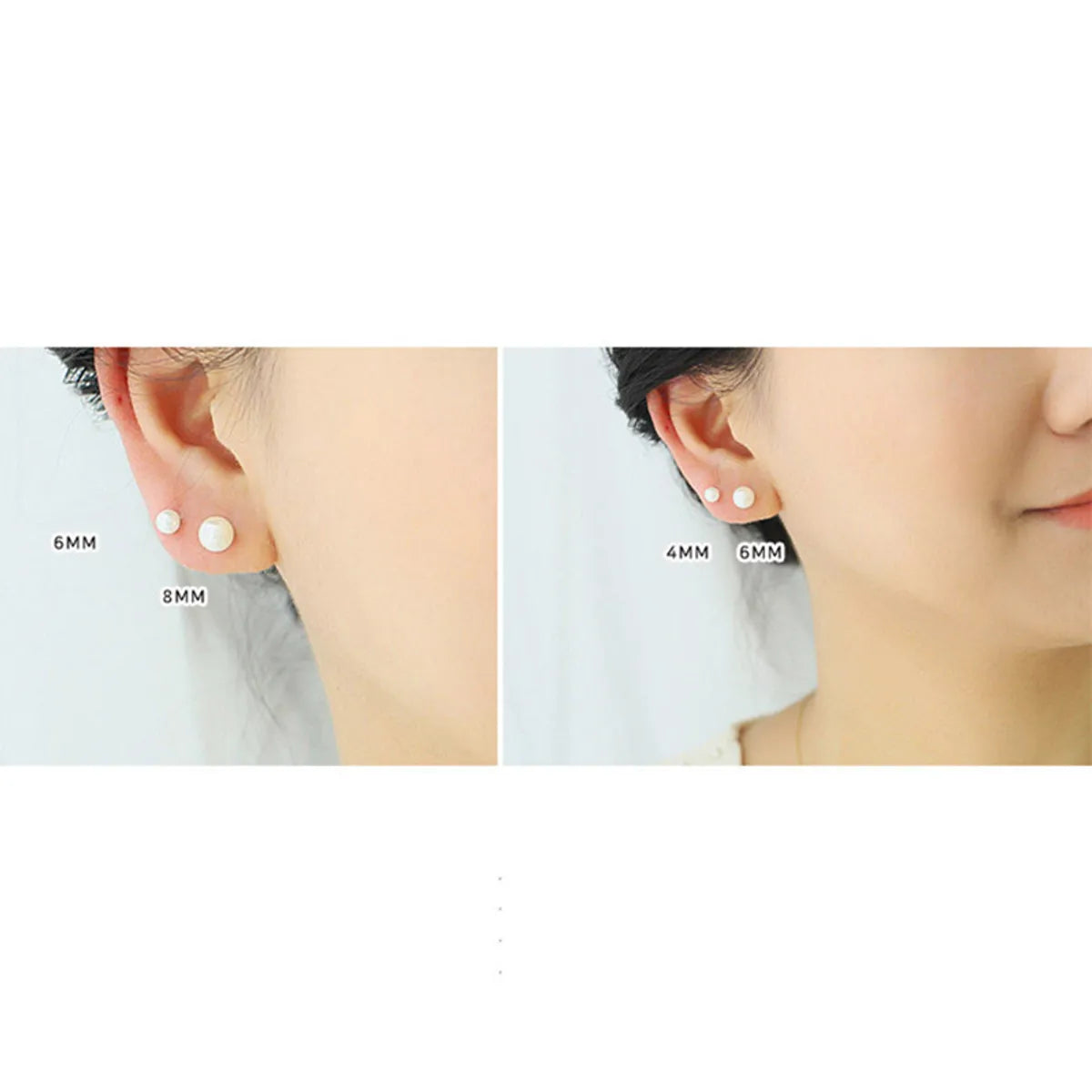 Simple Style Solid Color Silver Plating Inlay Pearl Ear Studs 1 Pair