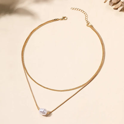 Simple Style Solid Color Solid Color Alloy Women'S Necklace