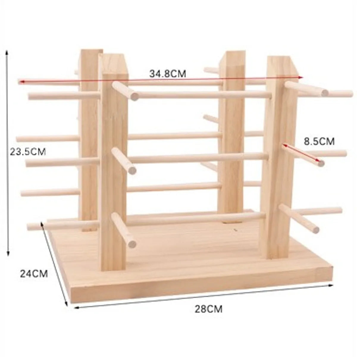 Simple Style Solid Color Solid Wood Patchwork Jewelry Rack