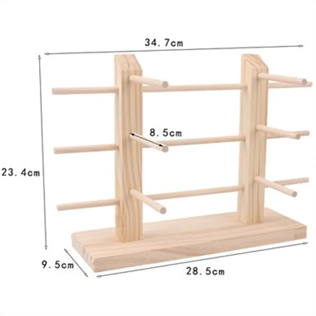 Simple Style Solid Color Solid Wood Patchwork Jewelry Rack