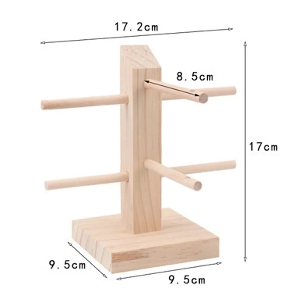 Simple Style Solid Color Solid Wood Patchwork Jewelry Rack