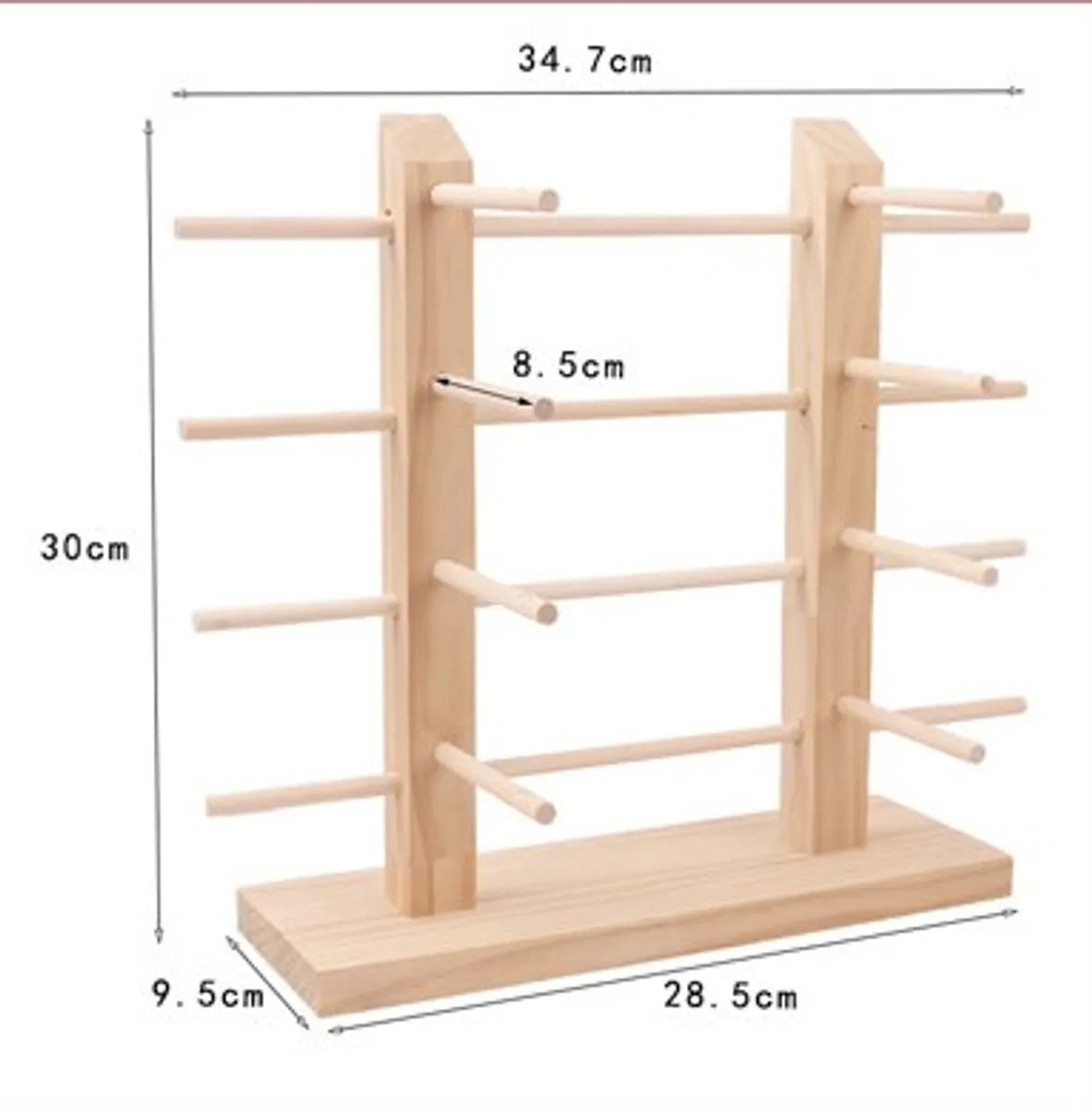 Simple Style Solid Color Solid Wood Patchwork Jewelry Rack