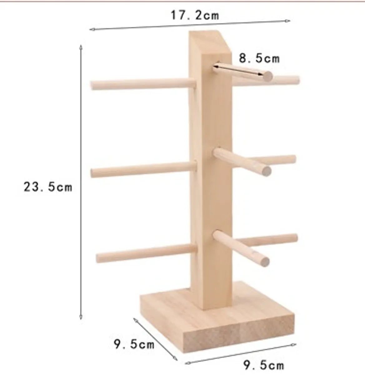 Simple Style Solid Color Solid Wood Patchwork Jewelry Rack