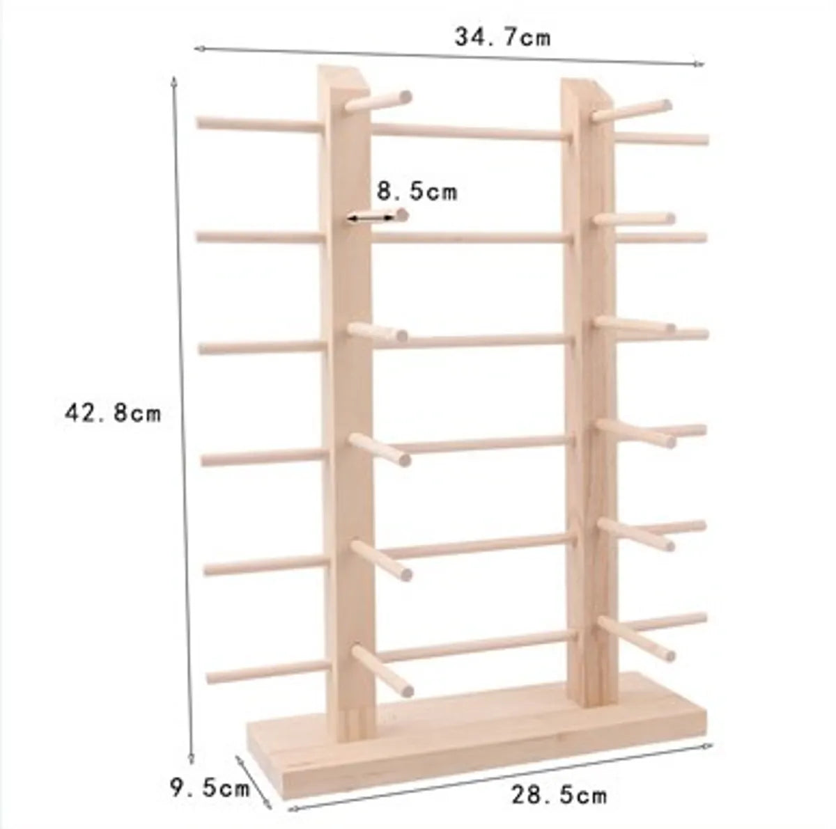 Simple Style Solid Color Solid Wood Patchwork Jewelry Rack