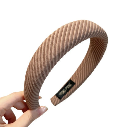 Simple Style Solid Color Sponge Hair Band