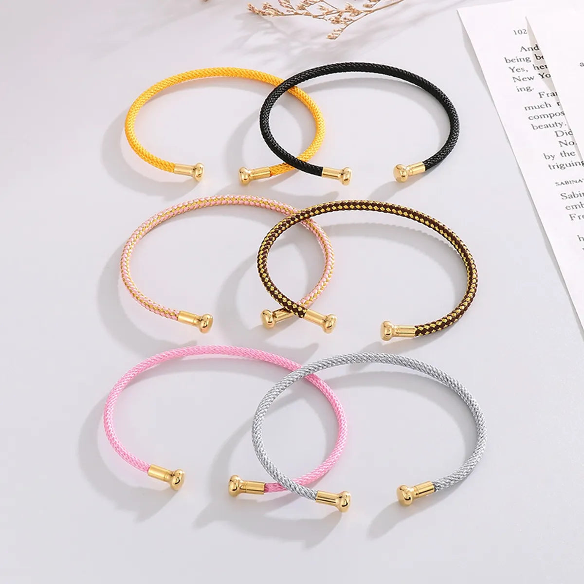 Simple Style Solid Color Stainless Steel 18k Gold Plated Bangle